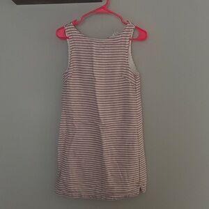 beachlunchlounge Pink and White Striped Mini Dress
